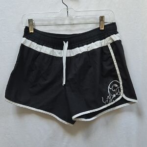 Athleta Black and White Athletic Shorts with Contrast Trim